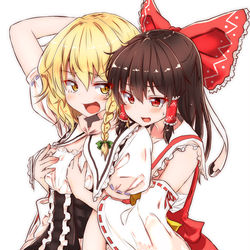 This is a pixiv picture whose title is レイマリ.