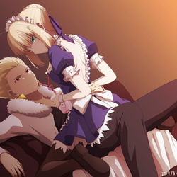 This is a pixiv picture whose title is 接待メイドさん.