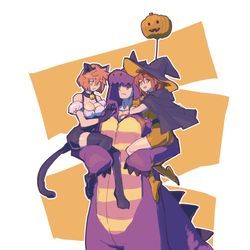 This is a pixiv picture whose title is らくがき女体化投影魔術とオルタニキとぐだ子ちゃん.