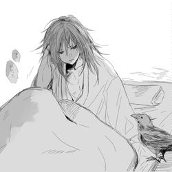 This is a pixiv picture whose title is 義勇さんと鎹烏の一日.