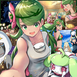 This is a pixiv picture whose title is マオちゃんとアローラの思い出('ω')！.