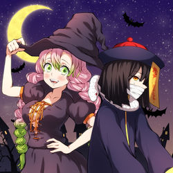 This is a pixiv picture whose title is ハロウィンおばみつ.