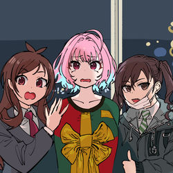 This is a pixiv picture whose title is 1人だけダサセーターパーティーだと聞かされていた夢見りあむ.