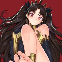 This is a pixiv picture whose title is 裸足の女神.