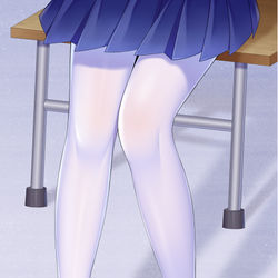 This is a pixiv picture whose title is 黑白袜子练习.