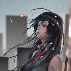 This is a pixiv picture whose title is 赤瞳.