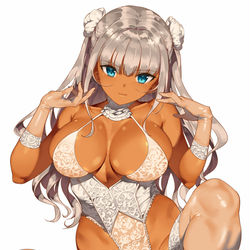 This is a pixiv picture whose title is 褐色ちゃん.