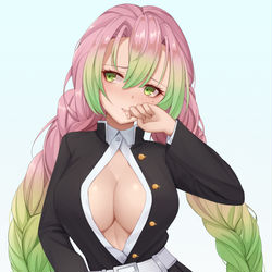 This is a pixiv picture whose title is 甘露寺蜜璃.
