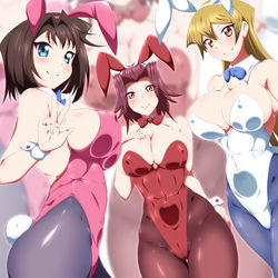 This is a pixiv picture whose title is 杏子と明日香とアキ.