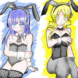 This is a pixiv picture whose title is ２人のうさぎさん.