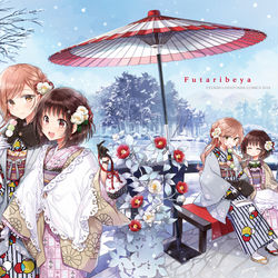 This is a pixiv picture whose title is 粉雪散歩.