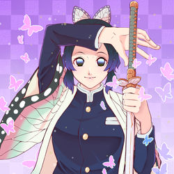 This is a pixiv picture whose title is 胡蝶しのぶ　.
