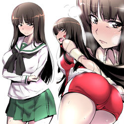 This is a pixiv picture whose title is みほにだけは絶対に見られてはいけない姿の家元.