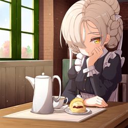 This is a pixiv picture whose title is 休憩中。.