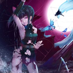 This is a pixiv picture whose title is 蜘蛛の巣.