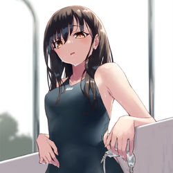 This is a pixiv picture whose title is 「さっきから、なに？」.