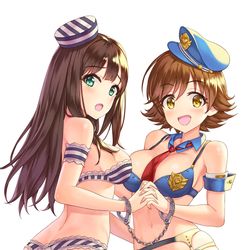 This is a pixiv picture whose title is police&prisoner.