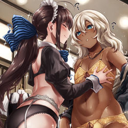 This is a pixiv picture whose title is 「これは女が着る服だぞ」.