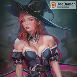 This is a pixiv picture whose title is Bewitching Miss Fortune.