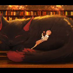This is a pixiv picture whose title is ニ゛ャ゛ー゛ン゛(重低音).