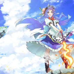 This is a pixiv picture whose title is この比那名居天子を！有難くその目に焼き付けるがいい！.