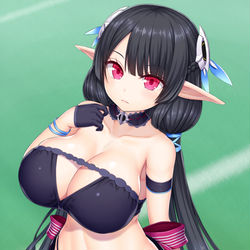 This is a pixiv picture whose title is 爆乳コスプレイヤー.