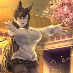 This is a pixiv picture whose title is Huggy Atago.