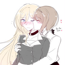 This is a pixiv picture whose title is Rita x Bianca.