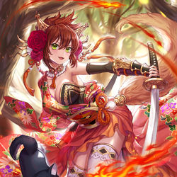 This is a pixiv picture whose title is 【戦国姫神ワルキュリエ】 西郷隆盛.