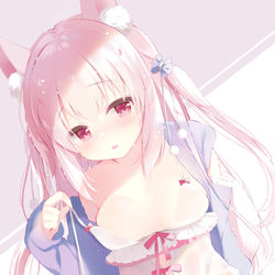 This is a pixiv picture whose title is ぴんくのきつねちゃん.