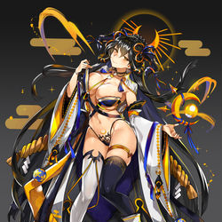 This is a pixiv picture whose title is 放置少女キャラデザイン_月神.