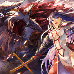This is a pixiv picture whose title is 『愛知らぬ哀しき竜よ』.