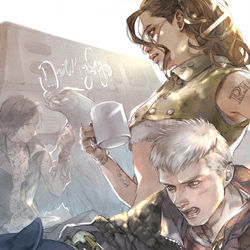 This is a pixiv picture whose title is One day.
