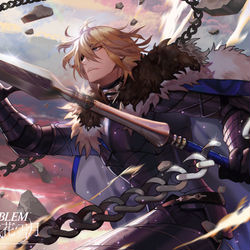 This is a pixiv picture whose title is 青獅.
