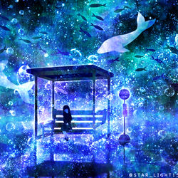 This is a pixiv picture whose title is 最終便はまだ来ない.