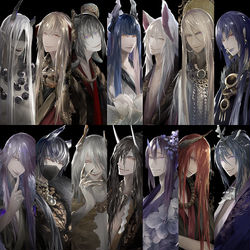 This is a pixiv picture whose title is 睡蓮草子キャラ一覧.