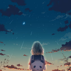 This is a pixiv picture whose title is 少女背影（夏日）.