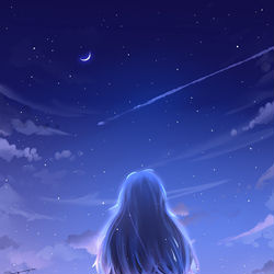 This is a pixiv picture whose title is 少女背影（冬日）.