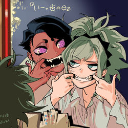This is a pixiv picture whose title is いーっ　歯の日.