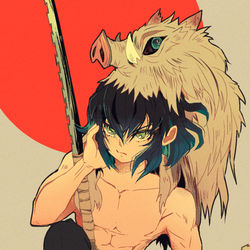This is a pixiv picture whose title is 伊之助.