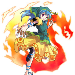 This is a pixiv picture whose title is バトルっぽい袿姫立ち絵 表情差分.