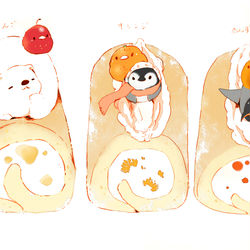 This is a pixiv picture whose title is ペンギンロール.