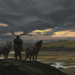 This is a pixiv picture whose title is Diablo 4 Druid fanart.