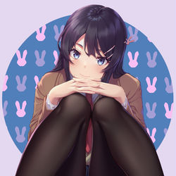 This is a pixiv picture whose title is 麻衣先輩.