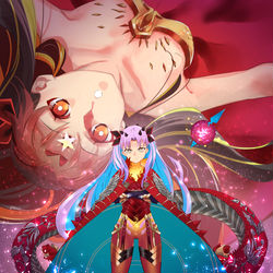 This is a pixiv picture whose title is 銀河生命論.