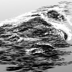 This is a pixiv picture whose title is 海面川面 / 無料ブラシ.