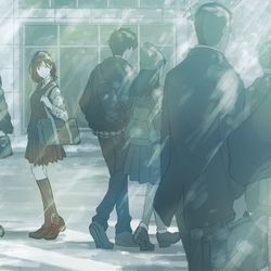 This is a pixiv picture whose title is 交差点.