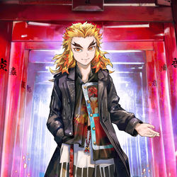 This is a pixiv picture whose title is 現代×鬼滅の刃.