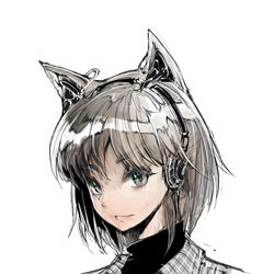 This is a pixiv picture whose title is 人間の耳と獣の耳両方ある獣人に対応したヘッドフォン.