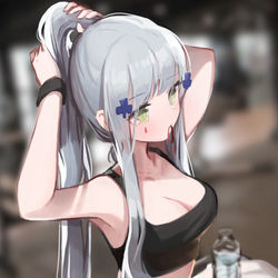 This is a pixiv picture whose title is HK416.